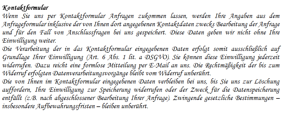 Datenschutzerklärung - Buchhandlung Goerke - Inh. Kristin Mielke - Schmölln/Thür.